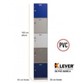 LOCKER PVC 5 PUERTAS SERIE A