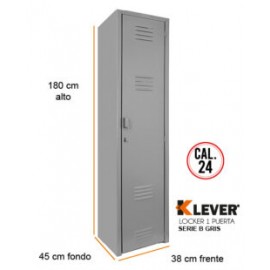 Locker 1 Puerta Serie B gris